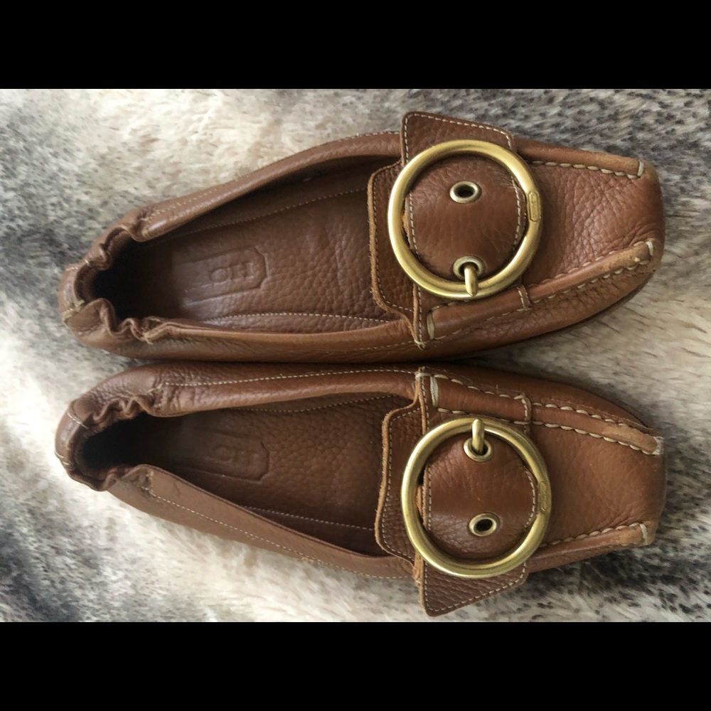 Coach leather flats